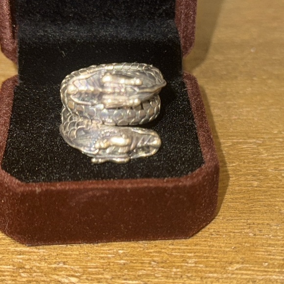 John Hardy Sterling Silver Legend Double Coiled Naga Dragon Ring Sz 7 Gorgeous - Picture 3 of 10